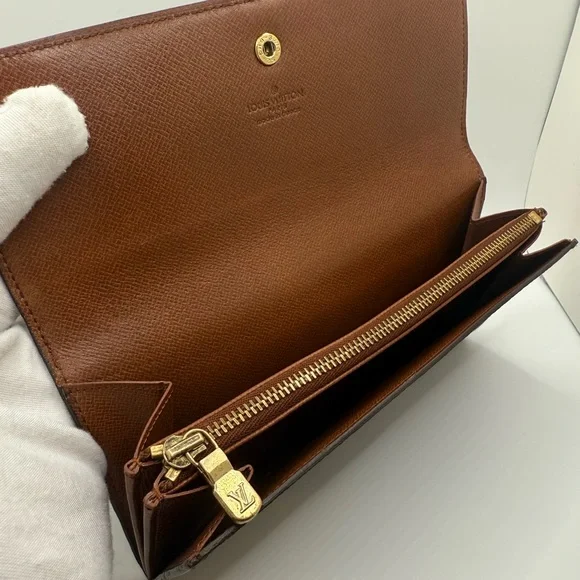 Louis Vuitton Vintage Brown Monogram Sarah Bifold Long Wallet - Picture 10 of 13